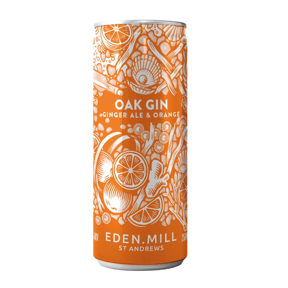 Oak Gin Ginger Ale & Orange 5%ABV, 250ml